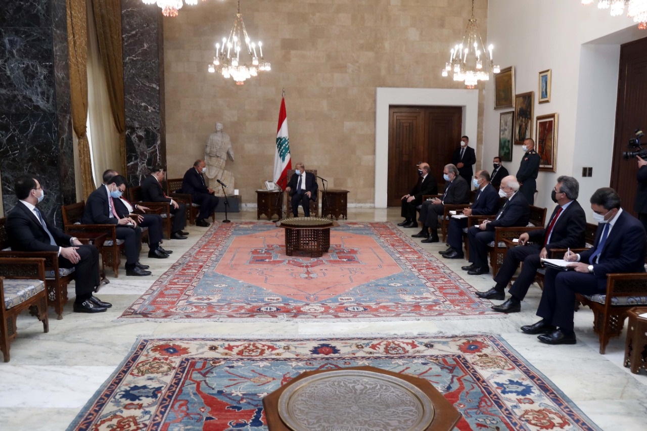 الرئيس عون يستقبل وزير الخارجية المصري سامح شكري في قصر بعبدا